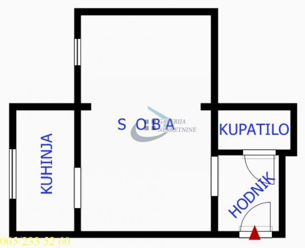 Stan na prodaju u Beogradu, Palilulska pijaca, jednosoban, 27m2, cena 108000 evra