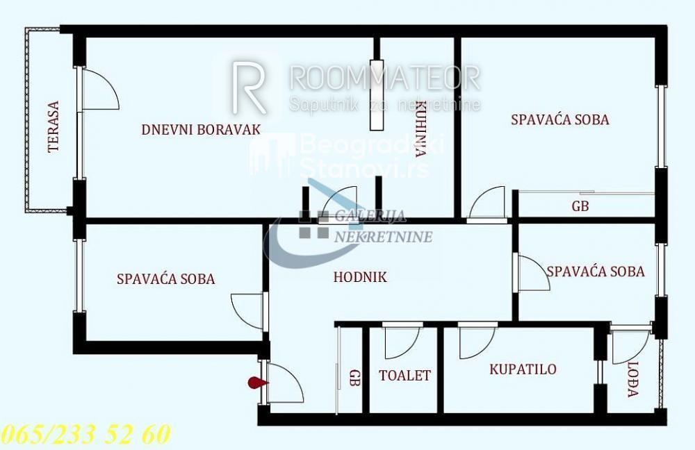 Stan na prodaju u Beogradu, Voždovac, cetvorosoban, 86m2, cena 240000 evra