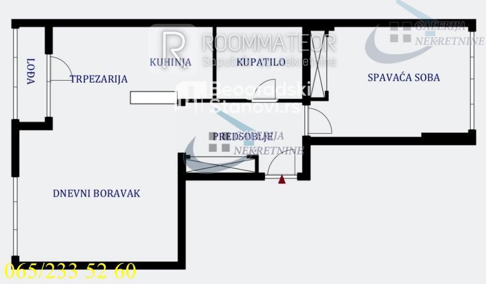 Stan na prodaju u Beogradu, Vračar, dvosoban, 64m2, cena 285000 evra