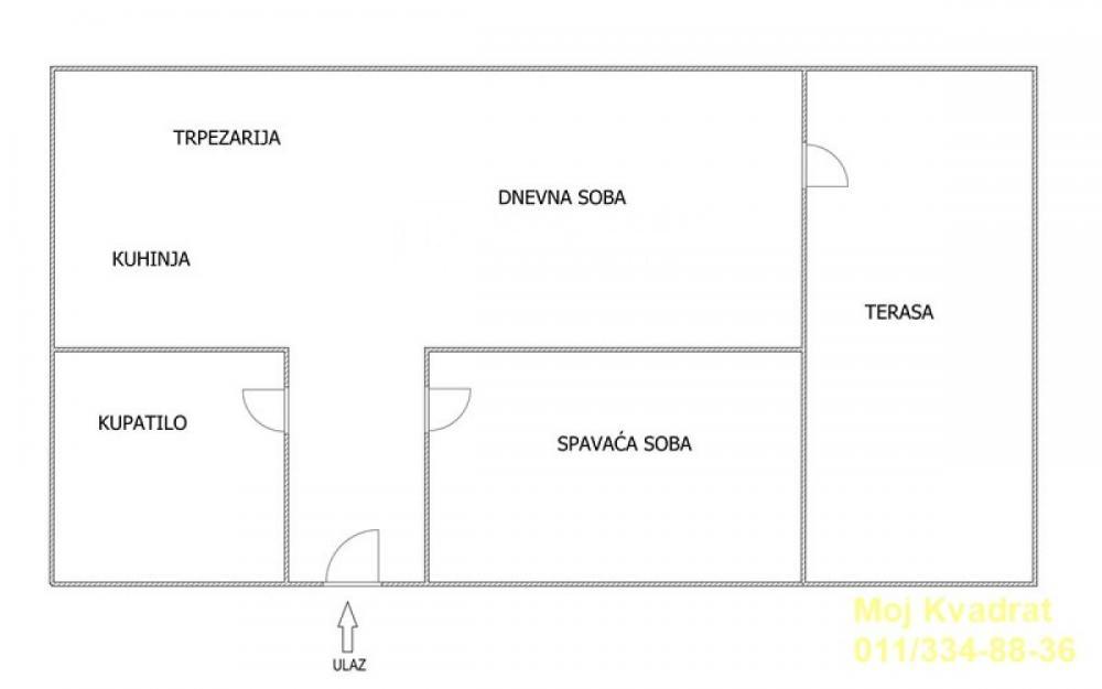 Stan na prodaju u Beogradu, Učiteljsko naselje, dvosoban, 55m2, cena 108000 evra