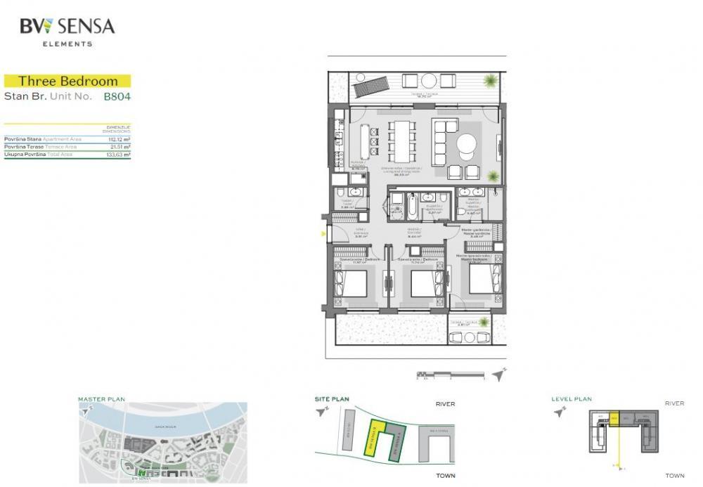 Stan na prodaju u Beogradu, Beograd na vodi, cetvorosoban, 134m2