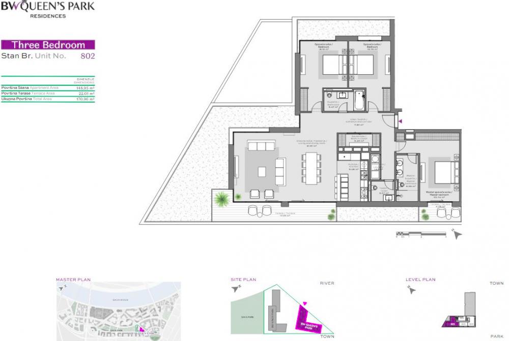 Stan na prodaju u Beogradu, Beograd na vodi, 171m2