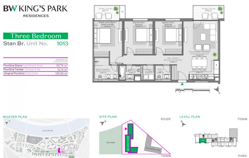 Stan na prodaju u Beogradu, Beograd na vodi, 106m2