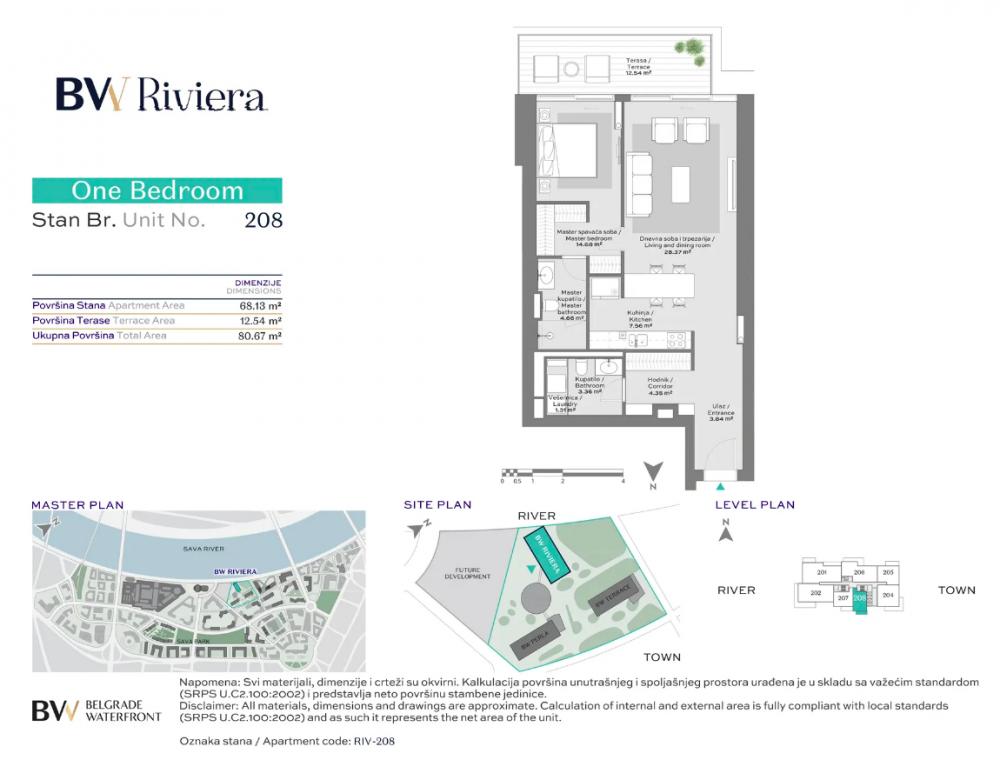 Stan na prodaju u Beogradu, Beograd na vodi, dvosoban, 81m2