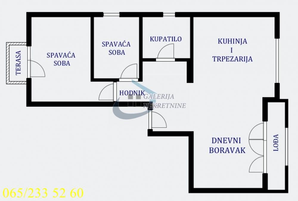 Stan na prodaju u Beogradu, Palilula, trosoban, 68m2, cena 237500 evra