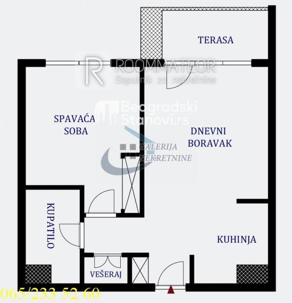 Stan na prodaju u Beogradu, Savski venac, dvosoban, 55m2, cena 330000 evra
