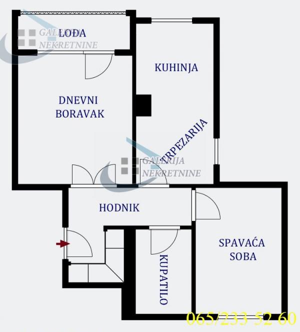 Stan na prodaju u Beogradu, Čukarica, dvosoban, 55m2, cena 135000 evra