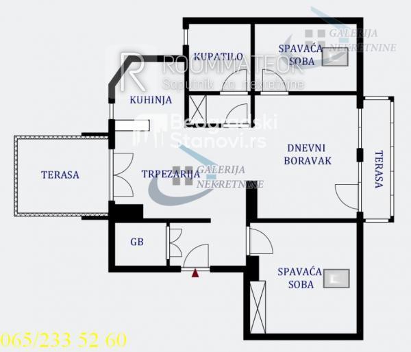 Stan na prodaju u Beogradu, Vračar, trosoban, 85m2, cena 260000 evra