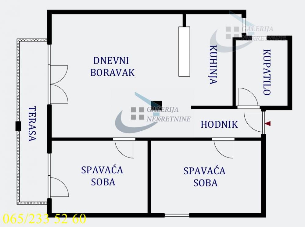 Stan na prodaju u Beogradu, Zvezdara, trosoban, 73m2, cena 194000 evra