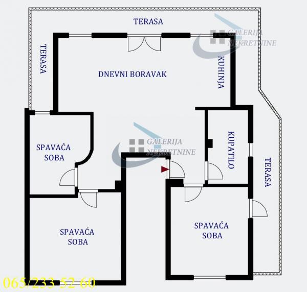 Stan na prodaju u Beogradu, Zvezdara, troiposoban, 100m2, cena 220000 evra