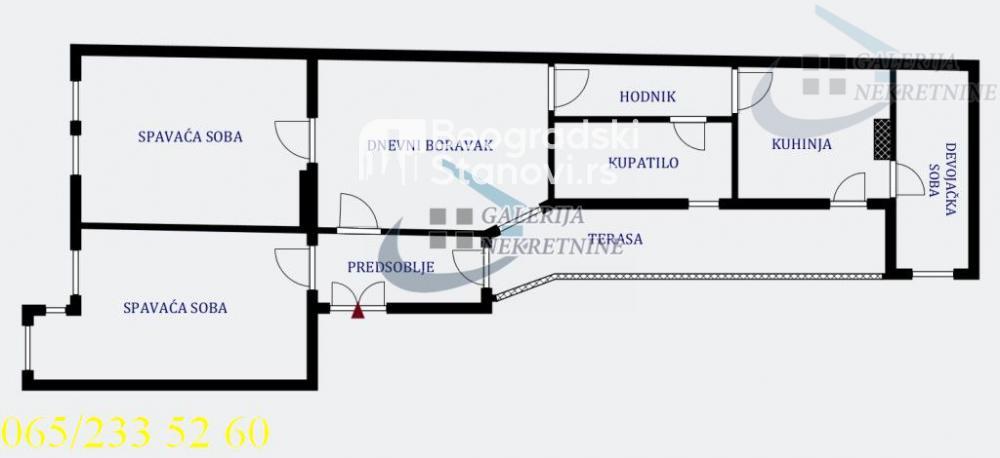 Stan na prodaju u Beogradu, Vračar (Hram), troiposoban, 86m2, cena 288000 evra