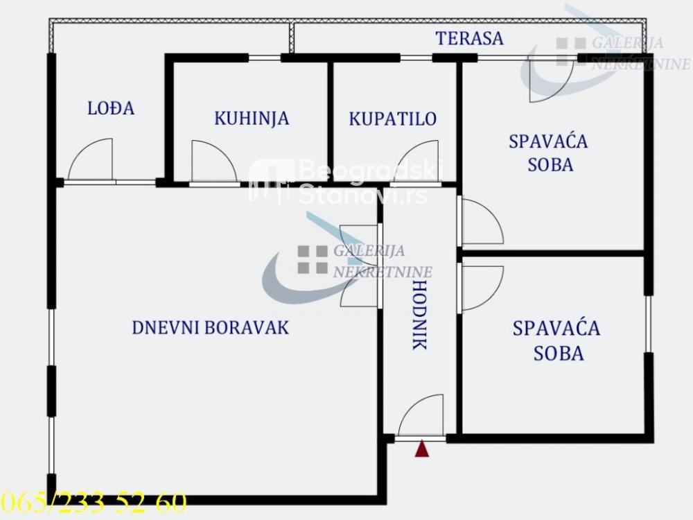 Stan na prodaju u Beogradu, Zvezdara, trosoban, 78m2, cena 178000 evra