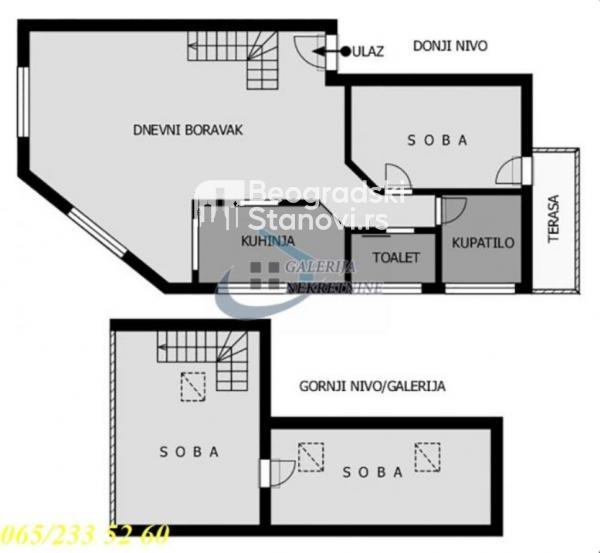Stan na prodaju u Beogradu, Stari grad, cetvorosoban, 63m2, cena 295000 evra