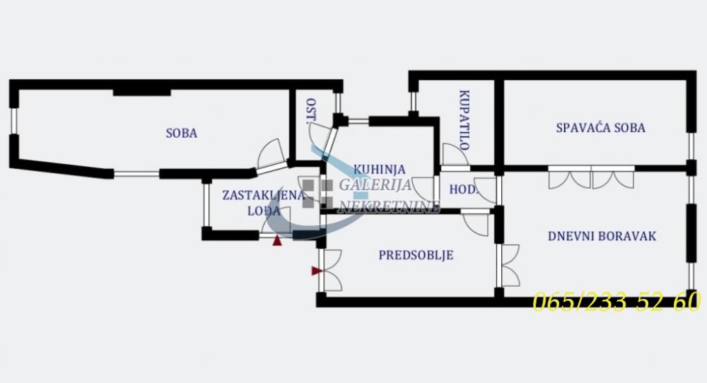 Stan na prodaju u Beogradu, Stari grad, trosoban, 77m2, cena 407000 evra