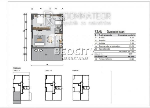 Stan na prodaju u Beogradu, Zemun centar, jednoiposoban, 51m2, cena 162700 evra