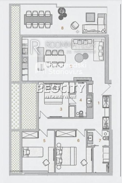 Stan na prodaju u Beogradu, Dedinje, dvoiposoban, 130m2, cena 5100 evra