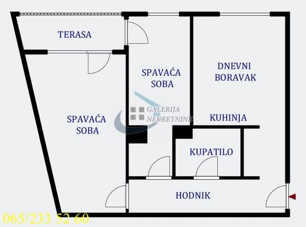 Stan na prodaju u Beogradu, Rakovica, dvoiposoban, 56m2, cena 145000 evra