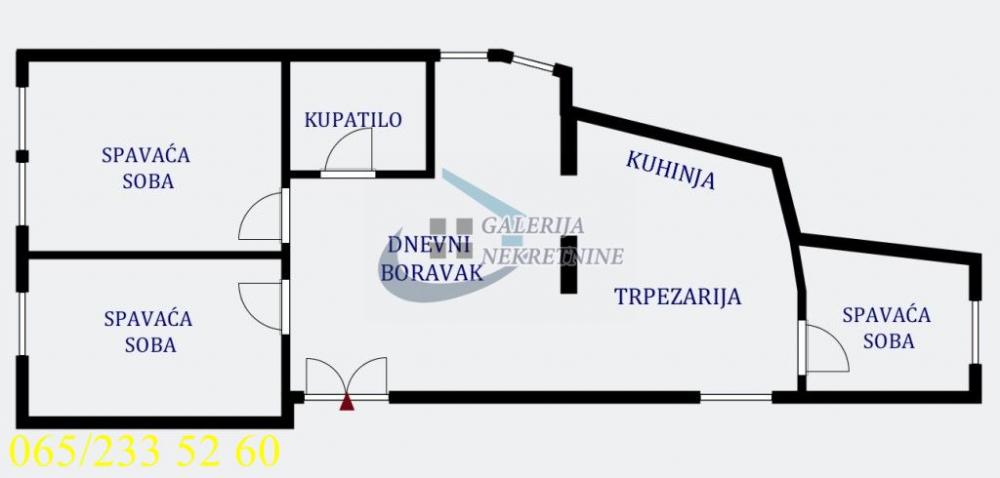 Stan na prodaju u Beogradu, Stari grad, troiposoban, 81m2, cena 312000 evra