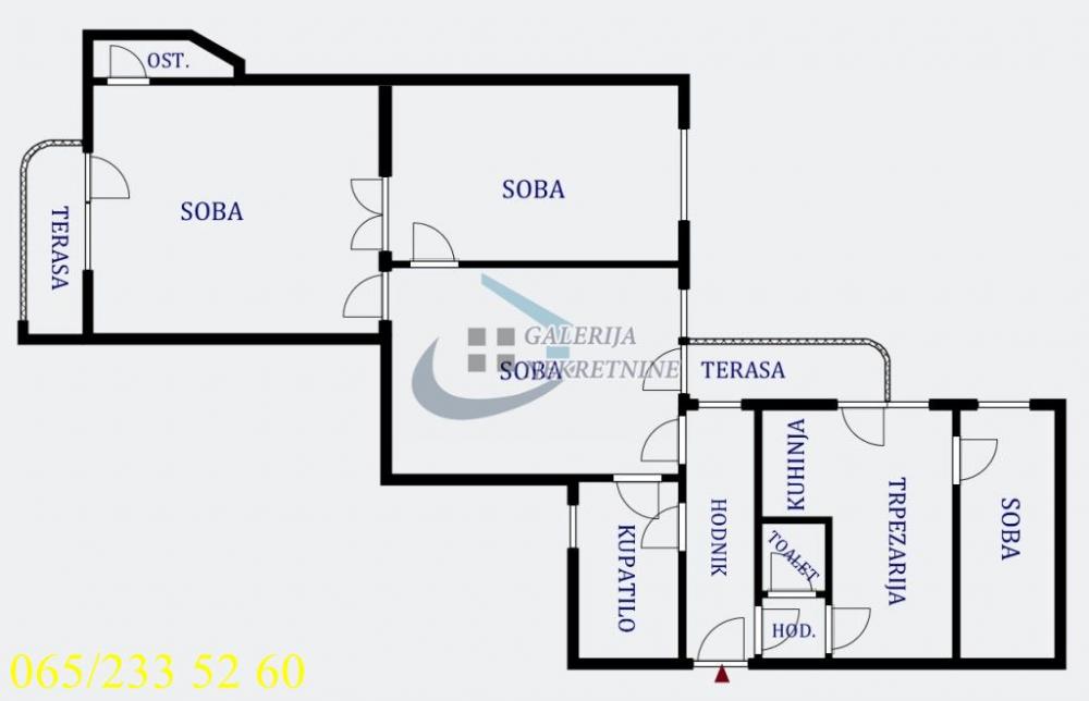 Stan na prodaju u Beogradu, Zeleni venac, troiposoban, 91m2, cena 280000 evra