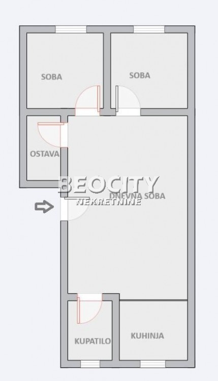 Stan na prodaju u Beogradu, Bele Vode, dvosoban, 66m2, cena 92400 evra