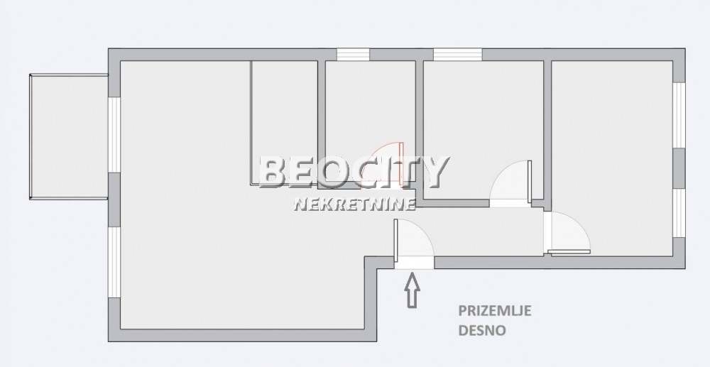 Stan na prodaju u Beogradu, Bele Vode, dvosoban, 55m2, cena 117260 evra