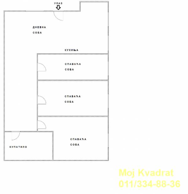 Stan na prodaju u Beogradu, Medaković 3, cetvorosoban, 64m2, cena 135000 evra