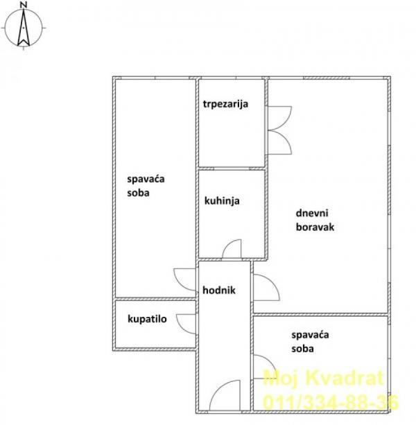 Stan na prodaju u Beogradu, Novi Beograd blok 4 (Politehnička akademija), trosoban, 70m2, cena 250000 evra