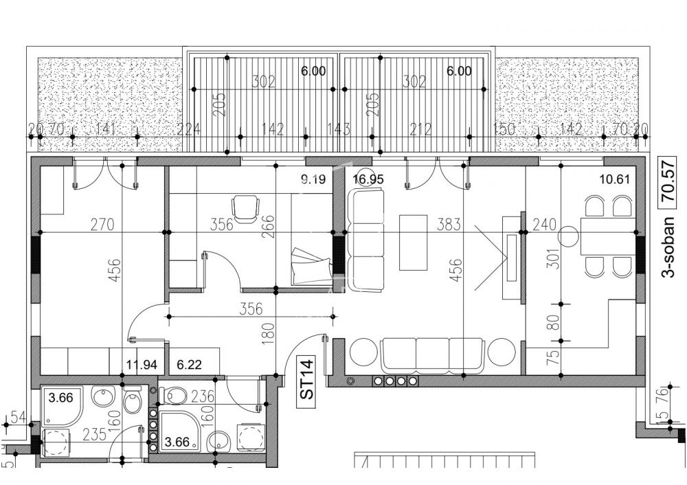 Stan na prodaju u Beogradu, Zemun, dvoiposoban, 70m2, cena 233000 evra