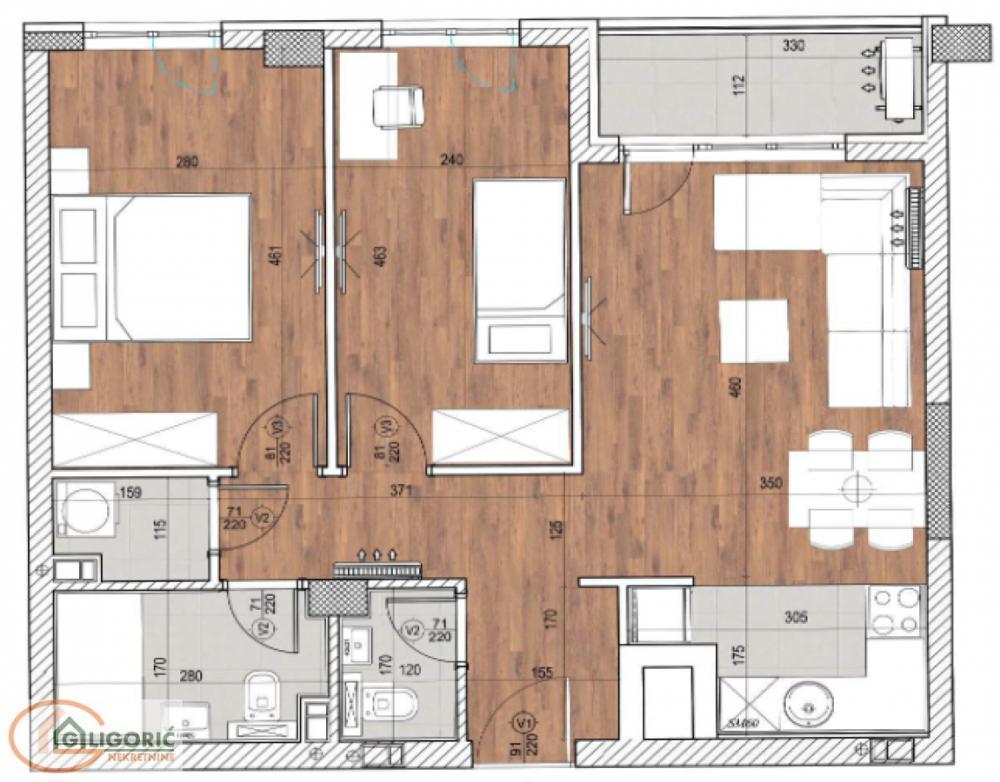 Stan na prodaju u Beogradu, Tošin bunar, trosoban, 69m2, cena 226316 evra