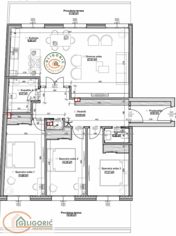 Stan na prodaju u Beogradu, Vukov spomenik, cetvorosoban, 125m2, cena 427000 evra