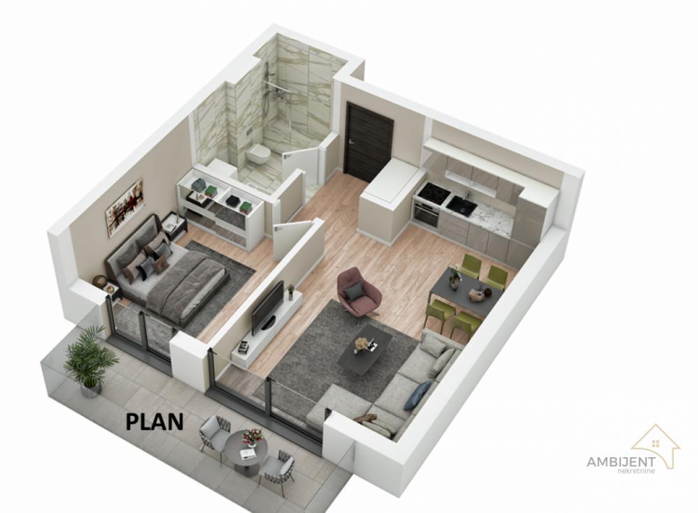 Stan na prodaju u Beogradu, Voždovac, dvosoban, 56m2, cena 208717 evra