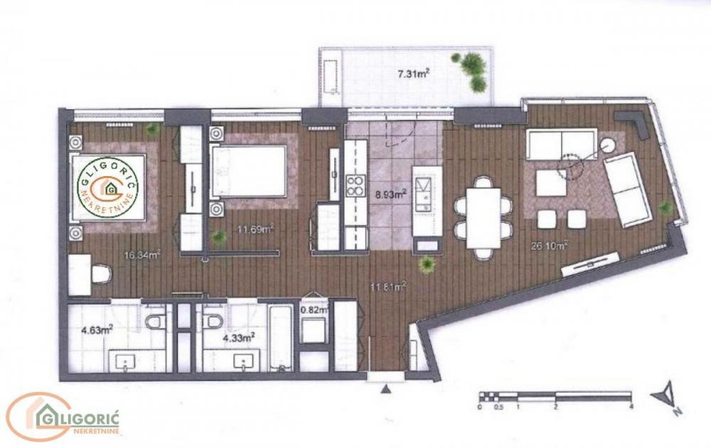 Stan na prodaju u Beogradu, Beograd na vodi, trosoban, 92m2, cena 389000 evra