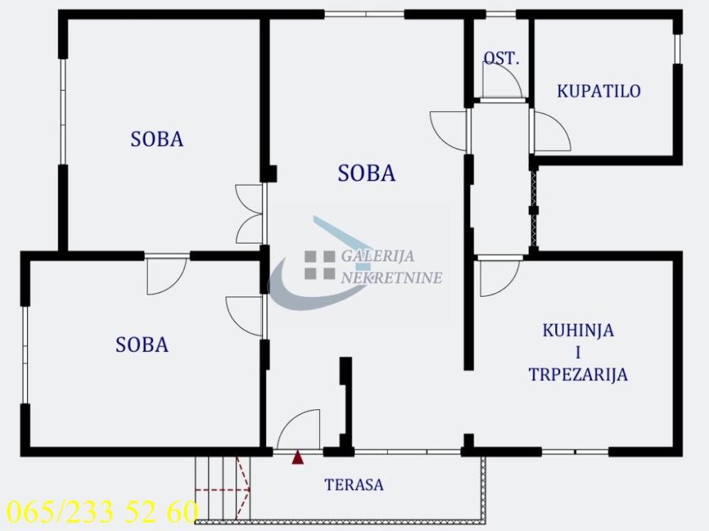 Stan na prodaju u Beogradu, Čukarica, trosoban, 106m2, cena 295000 evra