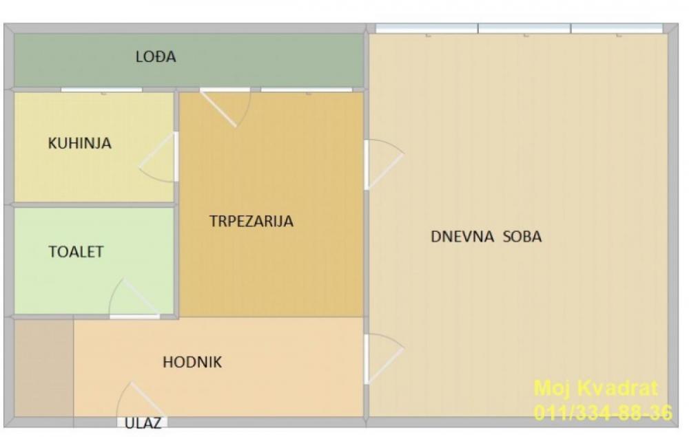 Stan na prodaju u Beogradu, Braće Jerković, jednosoban, 47m2, cena 128000 evra
