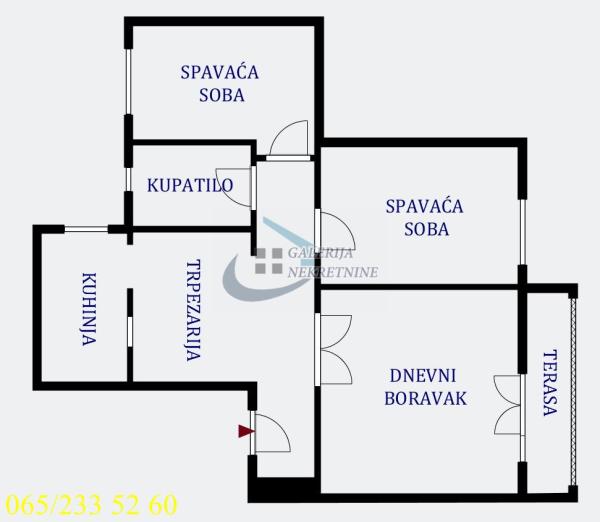 Stan na prodaju u Beogradu, Labudovo brdo, dvoiposoban, 63m2, cena 174000 evra