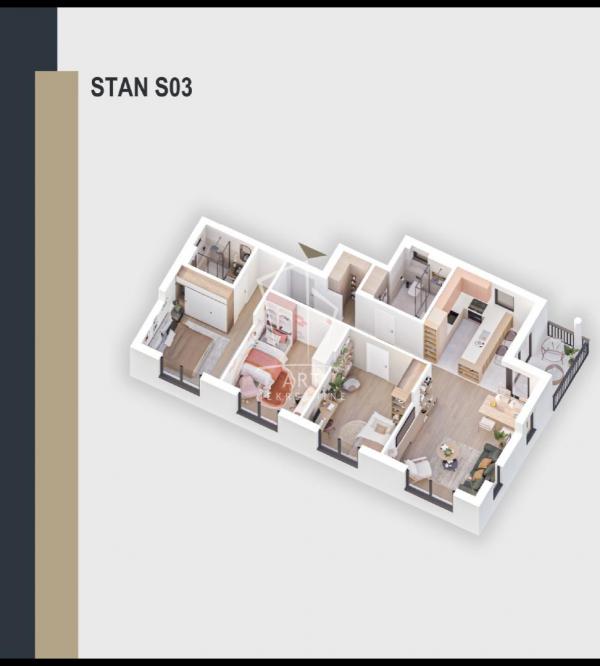 Stan na prodaju u Beogradu, Cvetkova pijaca, cetvorosoban, 86m2, cena 269500 evra