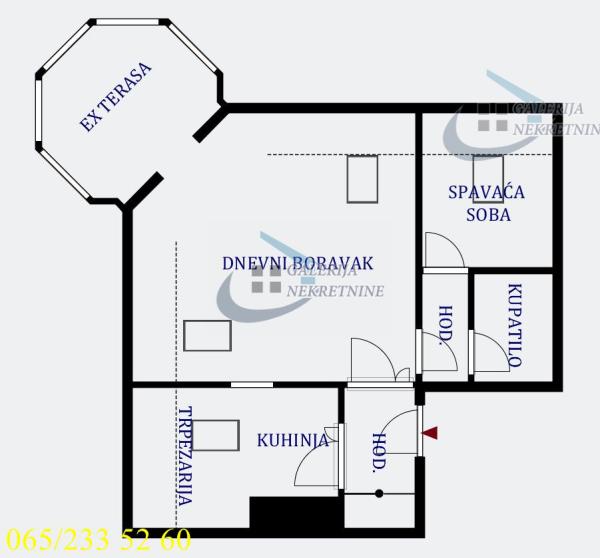 Stan na prodaju u Beogradu, Čukarica, jednoiposoban, 58m2, cena 125000 evra