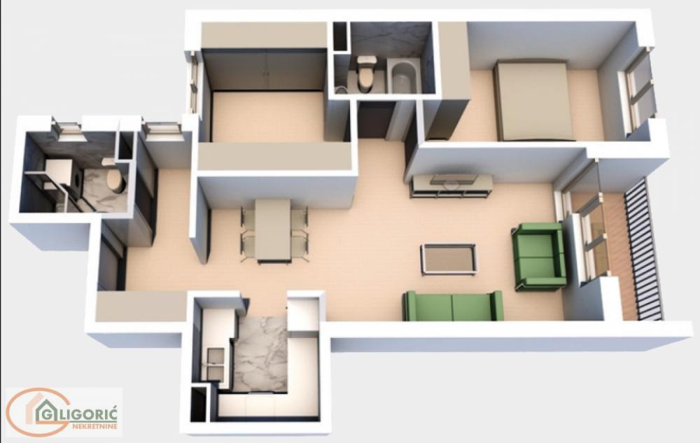 Stan na prodaju u Beogradu, Cvetkova pijaca, dvosoban, 66m2, cena 218000 evra