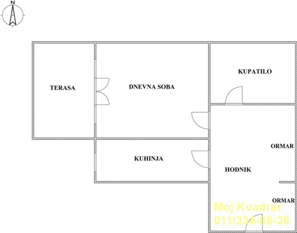 Stan na prodaju u Beogradu, Novi Beograd blok 63, jednosoban, 45m2, cena 166000 evra