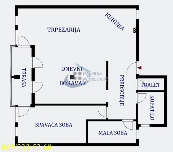 Stan na prodaju u Beogradu, Vračar, dvoiposoban, 101m2, cena 319000 evra
