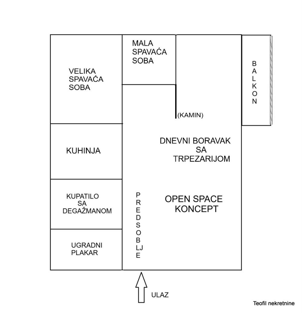 Stan na prodaju u Beogradu, Dedinje, trosoban, 82m2, cena 265000 evra