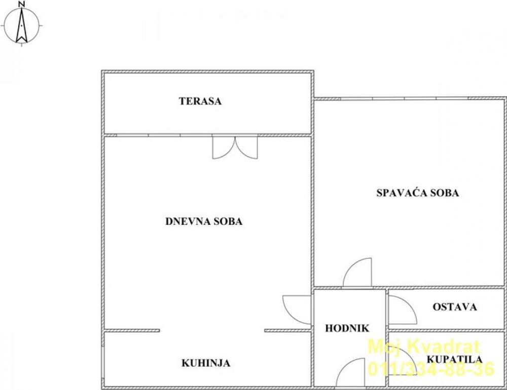 Stan na prodaju u Beogradu, Čukarica, dvosoban, 40m2, cena 62000 evra