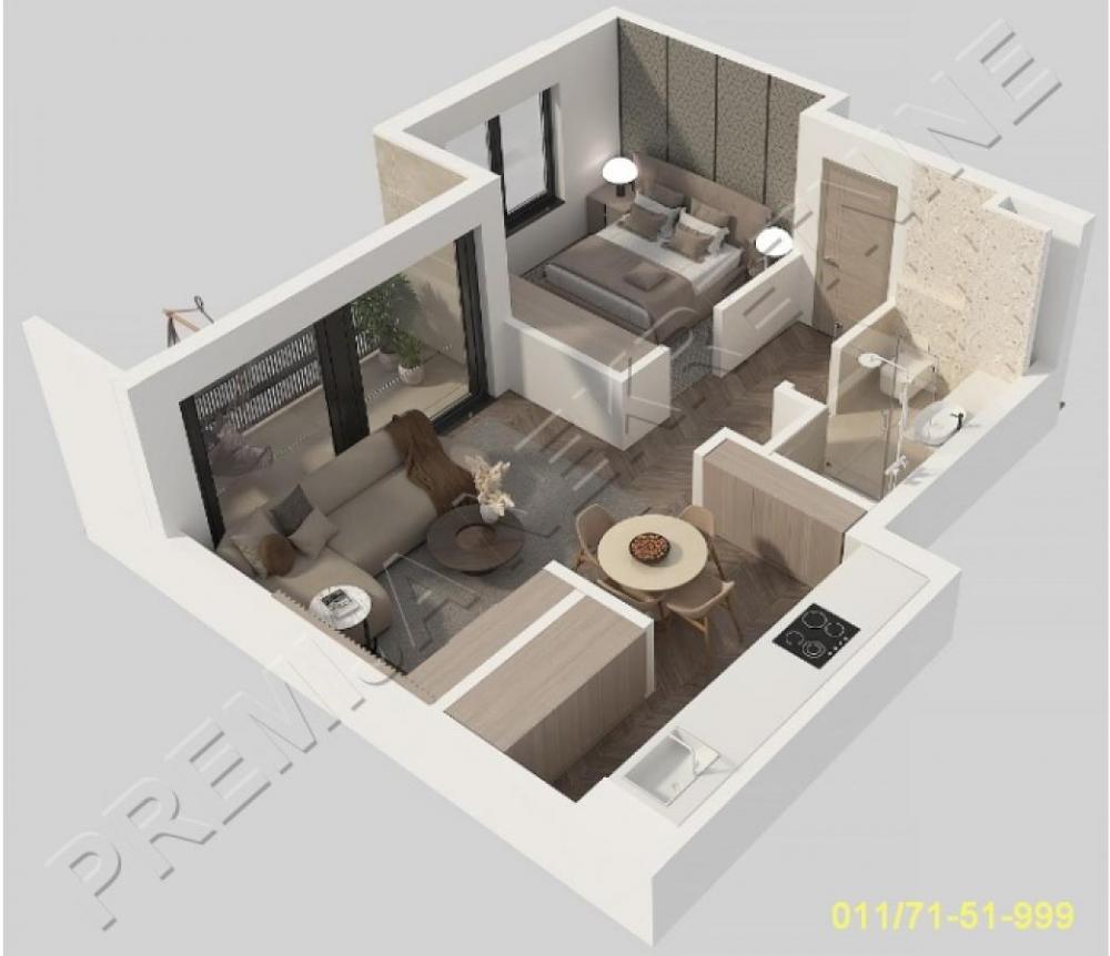 Stan na prodaju u Beogradu, Beograd (centar), dvosoban, 47m2, cena 181700 evra