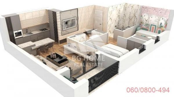 Stan na prodaju u Beogradu, Banovo brdo, dvoiposoban, 57m2, cena 200700 evra