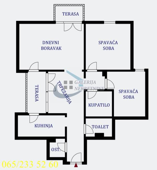 Stan na prodaju u Beogradu, Rakovica, trosoban, 83m2, cena 185000 evra