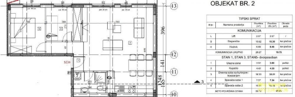 Stan na prodaju u Beogradu, Kaluđerica, dvoiposoban, 63m2, cena 172480 evra