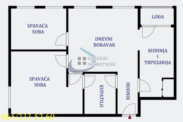 Stan na prodaju u Beogradu, Kanarevo brdo, dvoiposoban, 59m2, cena 140000 evra