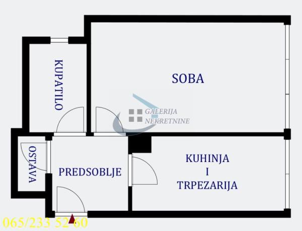 Stan na prodaju u Beogradu, Zvezdara, jednosoban, 34m2, cena 122000 evra