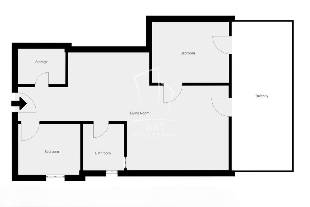 Stan na prodaju u Beogradu, Pašino brdo, dvoiposoban, 50m2, cena 187700 evra