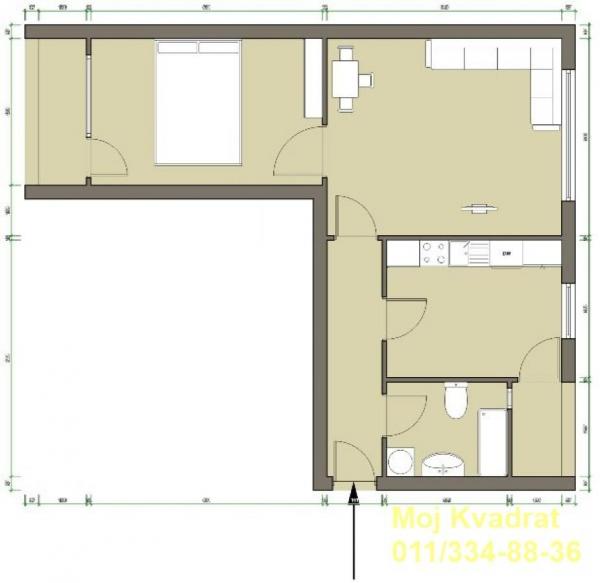 Stan na prodaju u Beogradu, Gornji grad, dvosoban, 60m2, cena 159000 evra